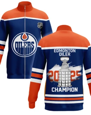 Hockey Stand Collar Jacket NHL 2025 For Sport Fans HVN1050OILER060525SCJ
