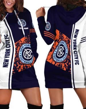 Hoodie Dress For Women, Exclusive Logo Hoodie For Fans Soccer PTHDD000MLS082125NYCFC1