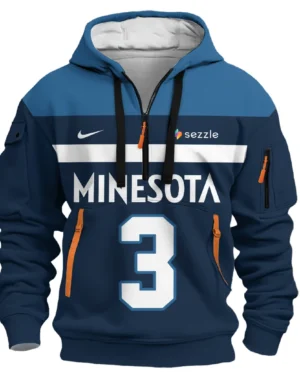 Jaden McDaniels Basketball Hoodie Half Zipper NBA 2025 For Fan Jaden McDaniels HVN1026TWJM052825HODZ