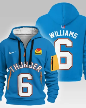 Jaylin Williams Basketball Hoodie Half Zipper NBA 2025 For Fan Jaylin Williams HVN1026THDJY052825HODZ