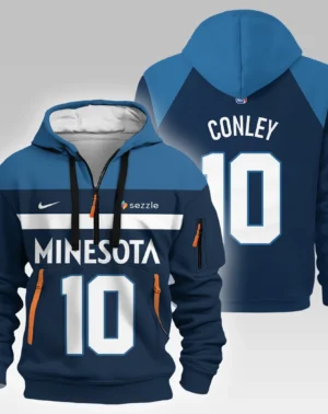 Mike Conley Basketball Hoodie Half Zipper NBA 2025 For Fan Mike Conley HVN1026TWMC052825HODZ