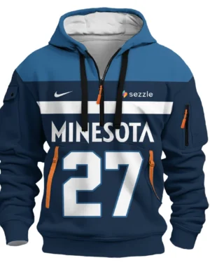 Rudy Gobert Basketball Hoodie Half Zipper NBA 2025 For Fan Rudy Gobert HVN1026TWRG052825HODZ