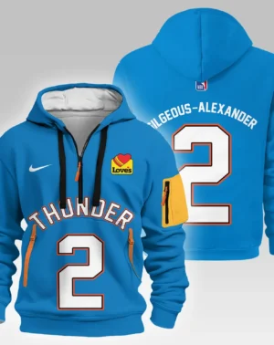 Shai Gilgeous-Alexander Basketball Hoodie Half Zipper NBA 2025 For Fan Shai Gilgeous-Alexander HVN1026THDSGA052825HODZ