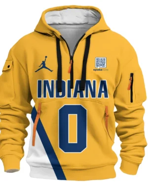 Tyrese Haliburton Basketball Hoodie Half Zipper NBA 2025 For Fan Tyrese Haliburton HVN1026PCTH052825HODZ